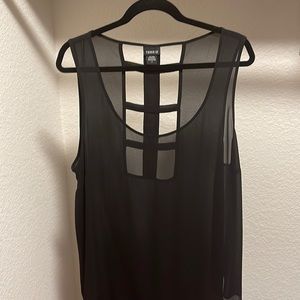 Torrid size 2 sheer black tank top